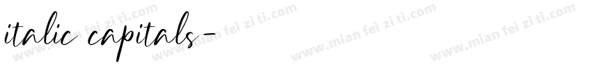 italic capitals字体转换
